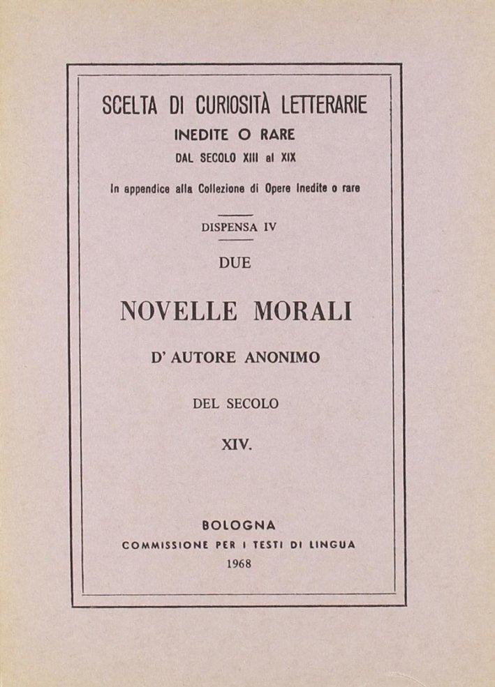 Due novelle morali del sec. XIV (rist. anast.) | Immagine principale