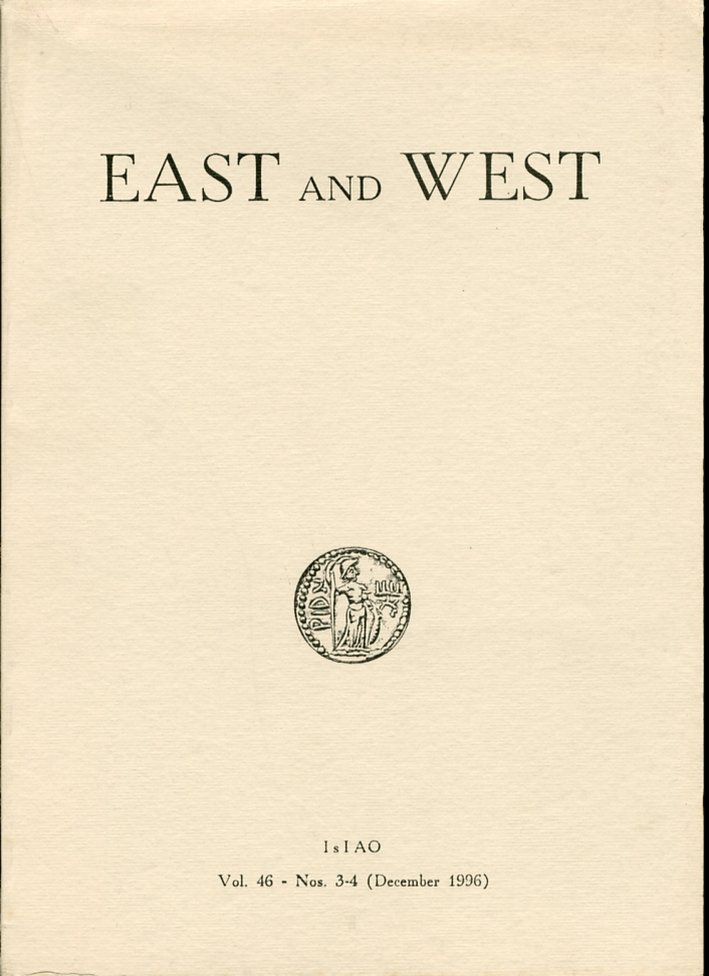 East and West. Vol. 46 - Nos. 3-4