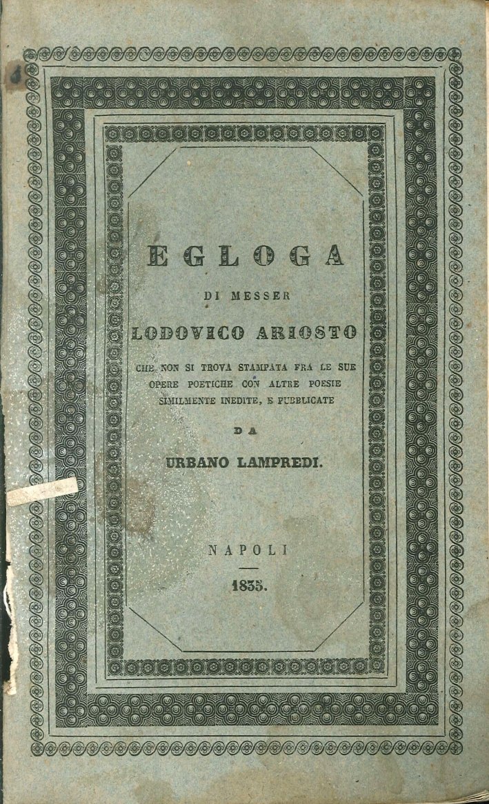 Egloga di Messer Lodovico Ariosto | Immagine principale