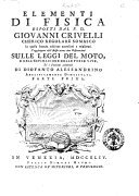Elementi di Fisica Esposti dal P.d. Giovanni Crivelli Cherigo Regolare …