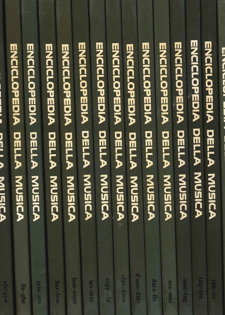 Enciclopedia della Musica. 24 Volumi. Completa, Milano, Rizzoli, 1972