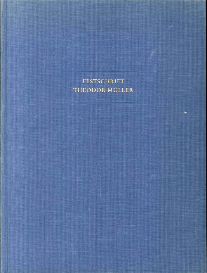 Festschrift Theodor Müller. Zum 19 April 1965. Studien Zur Geschichte …