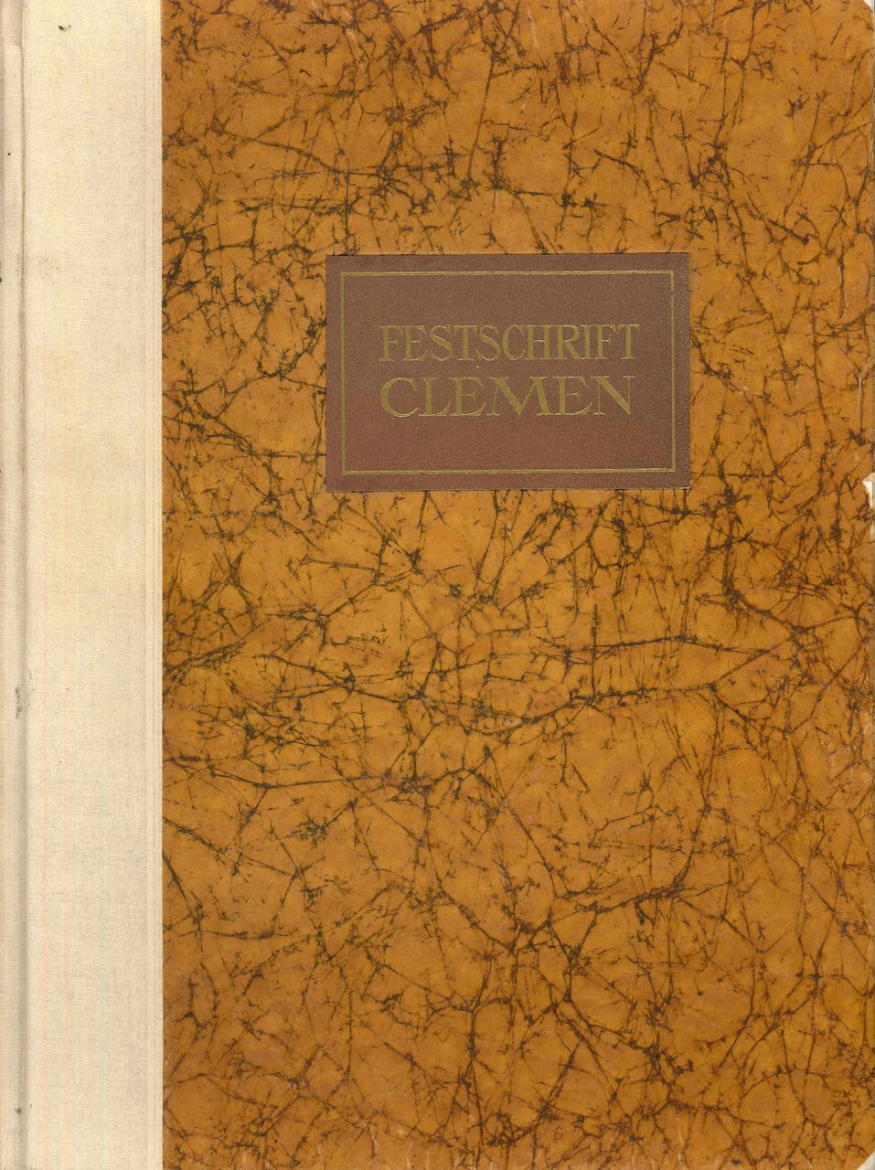 Festschrift zum sechzigsten geburtstag von paul clemen. 31. oktober 1926. | Immagine principale