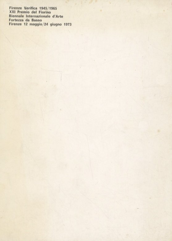 Firenze Verifica 1945/1965. XXI Premio del Fiorino | Immagine principale