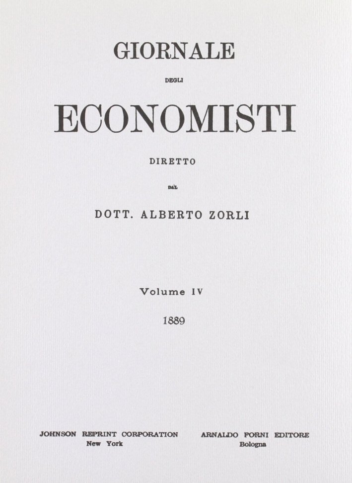 Giornale degli Economisti. 1ª serie. Vol. 4 | Immagine principale