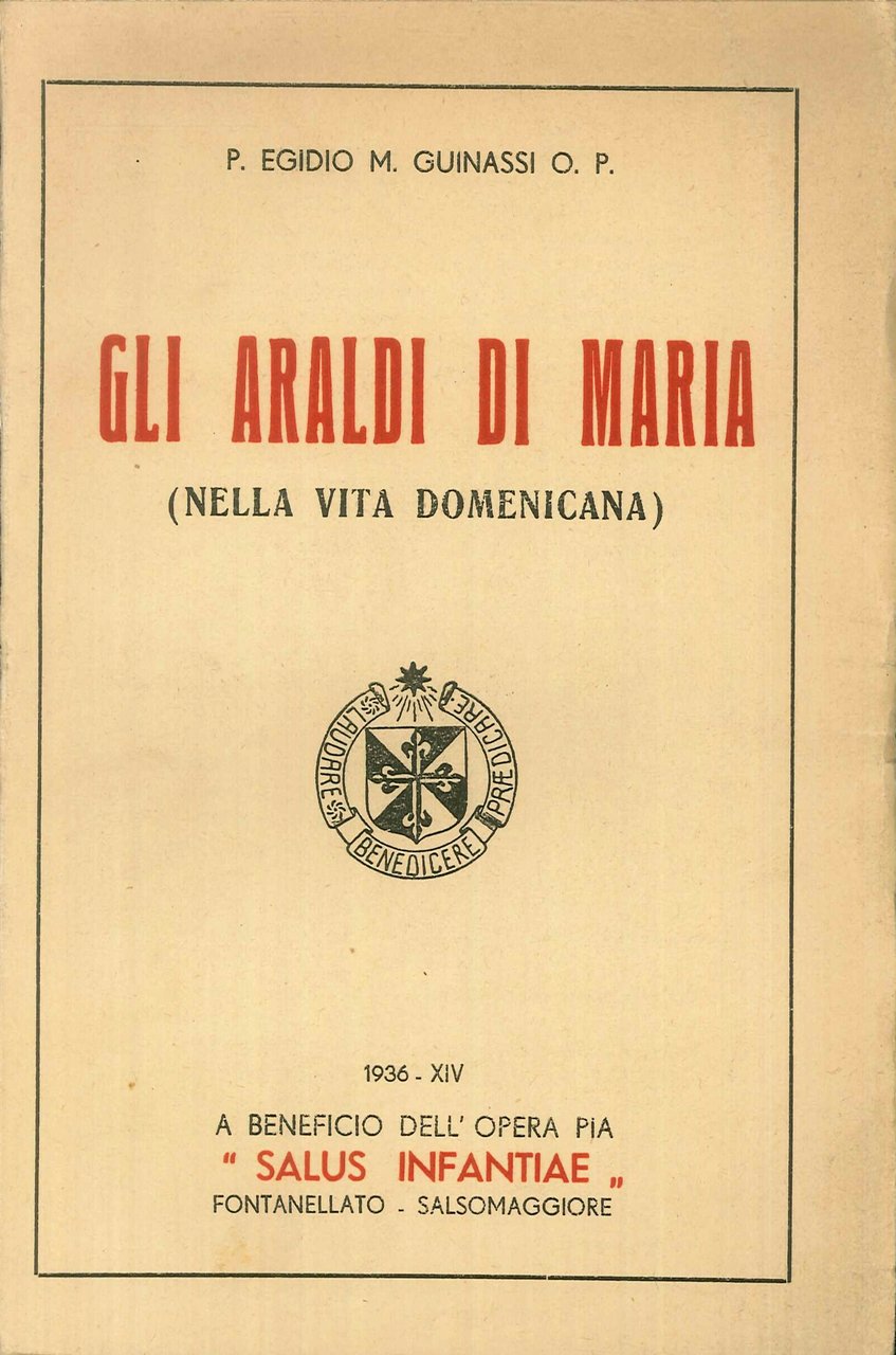 Gli araldi di Maria (nella vita domenicana), Fidenza, 1936