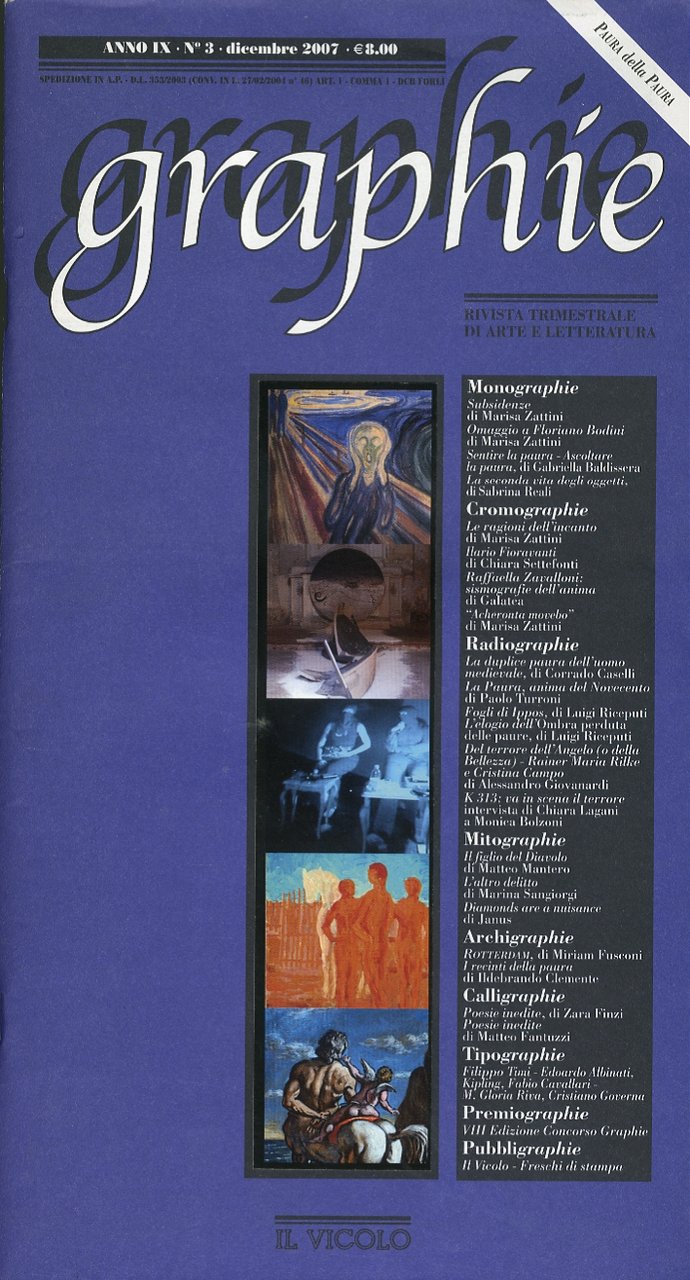 Graphìe. Paura della Paura. Anno IX. No 3 | Immagine principale