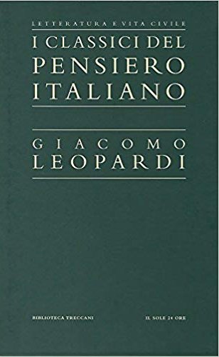 I Classici del Pensiero Italiano. Giacomo Leopardi. | Immagine principale