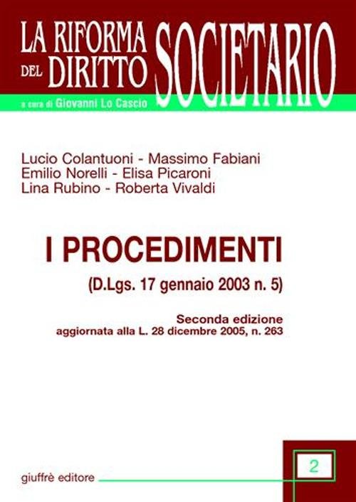 I procedimenti (D.Lgs. 17 gennaio 2003 n. 5) | Immagine principale