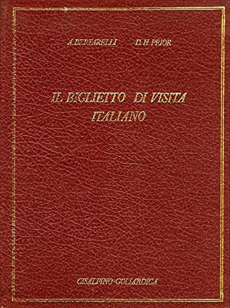 Il biglietto di visita italiano (rist. anast.) | Immagine principale