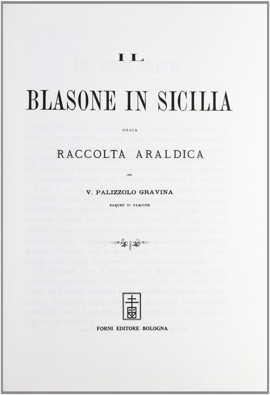 Il blasone in Sicilia (rist. anast. Palermo, 1871-75)