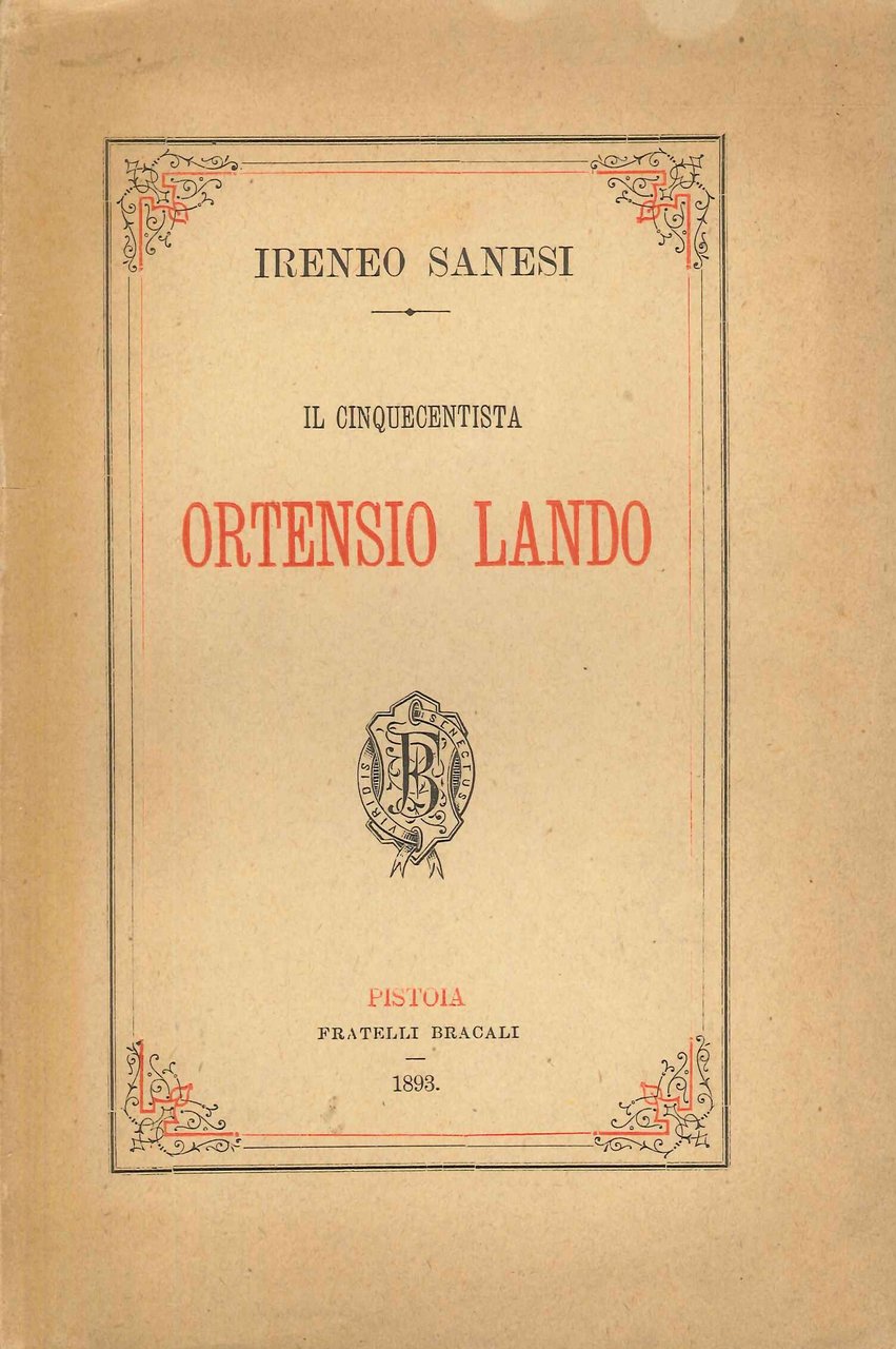 Il cinquecentista Ortensio Lando | Immagine principale