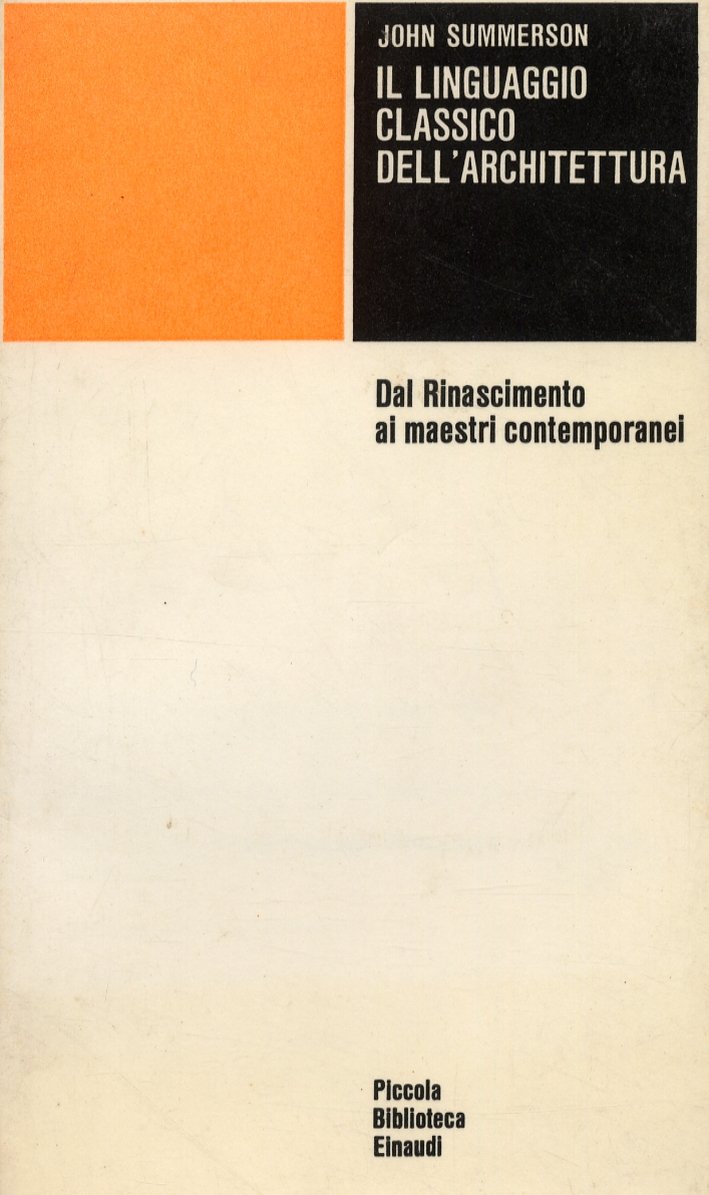 Il linguaggio classico dell'architettura