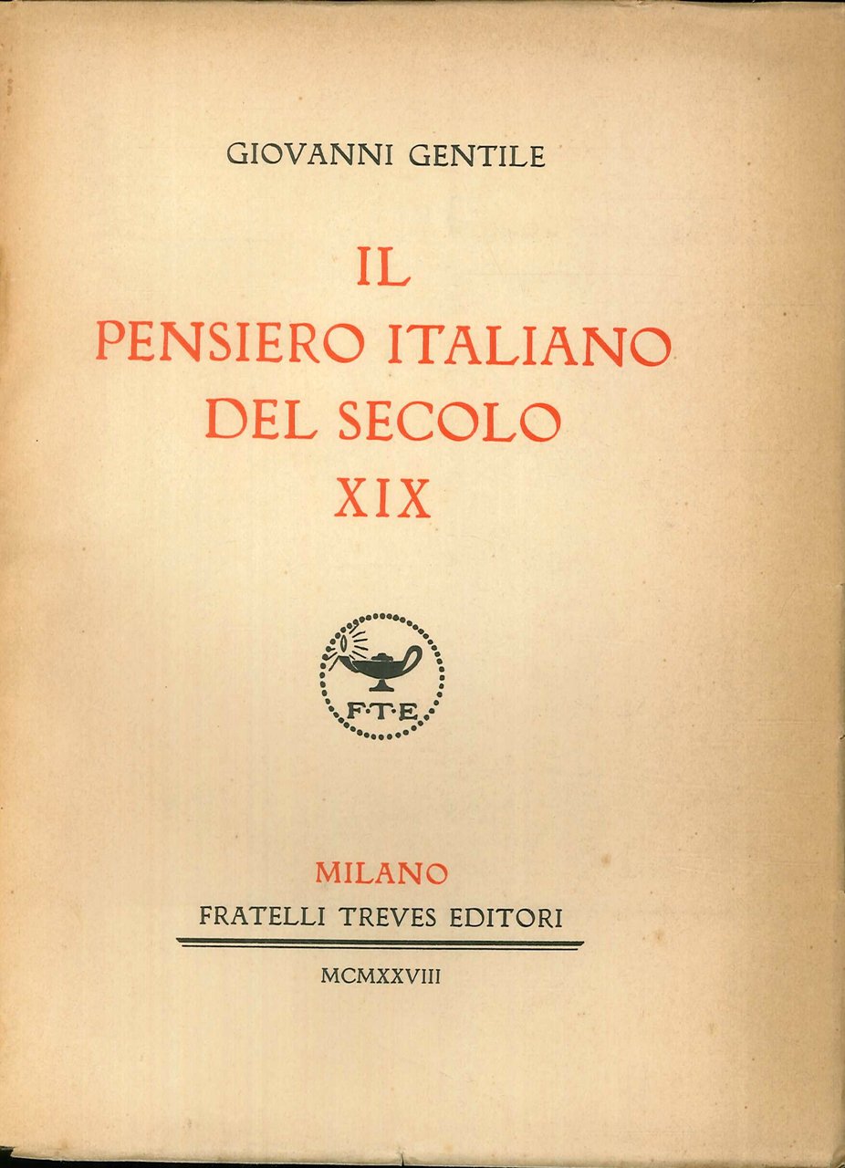 Il pensiero italiano del secolo XIX | Immagine principale