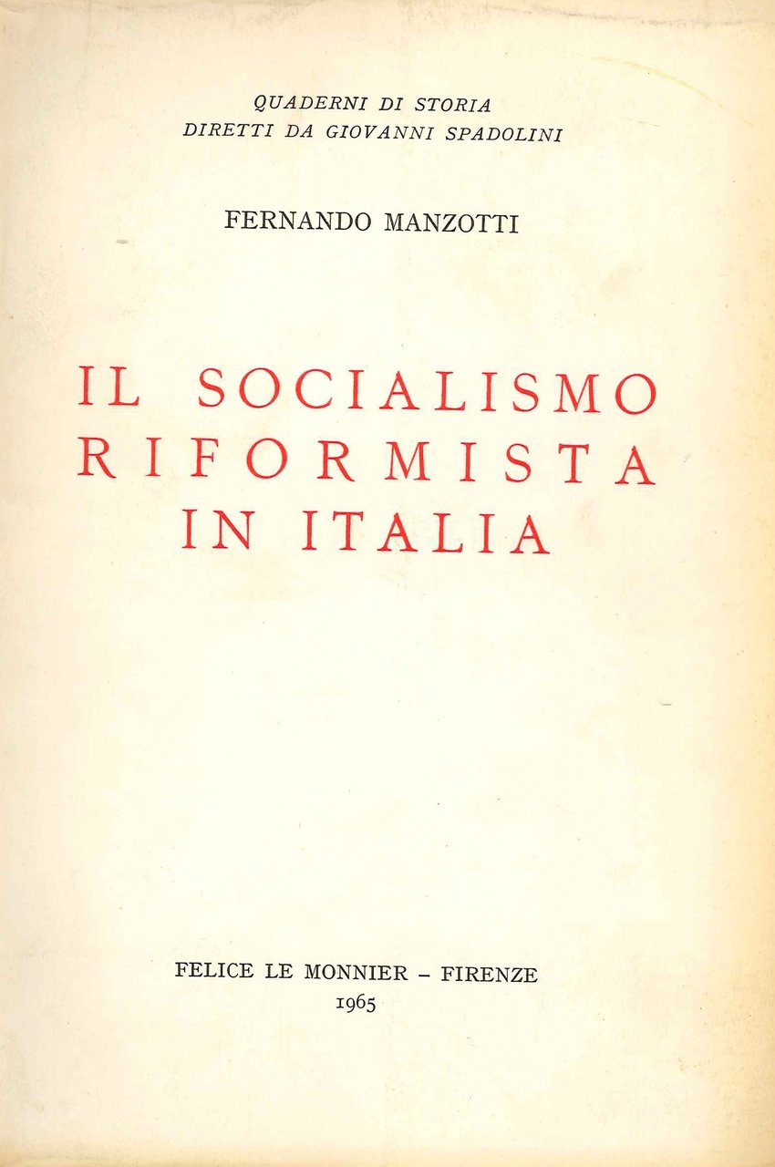 Il Socialismo Riformista in Italia