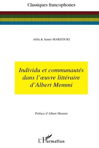 Individu Et Communautés Dans l'Oeuvre Litteraire d'Albert Memmi | Immagine principale