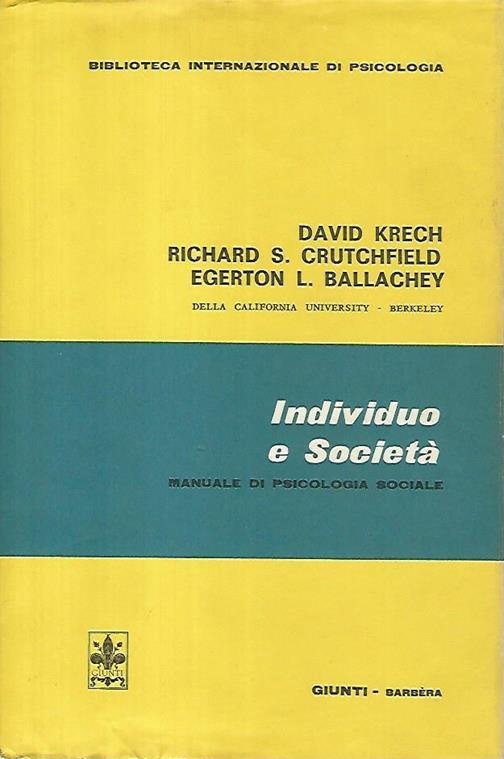 Individuo e società. Manuale di psicologia sociale | Immagine principale