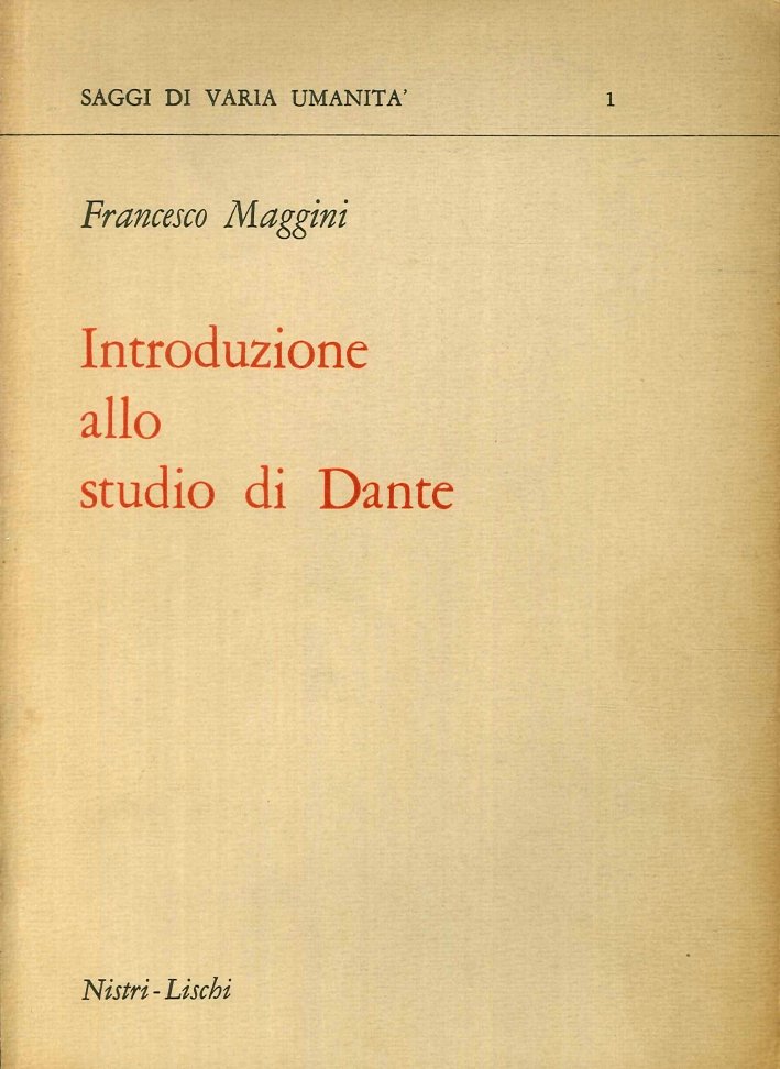 Introduzione allo Studio di Dante | Immagine principale