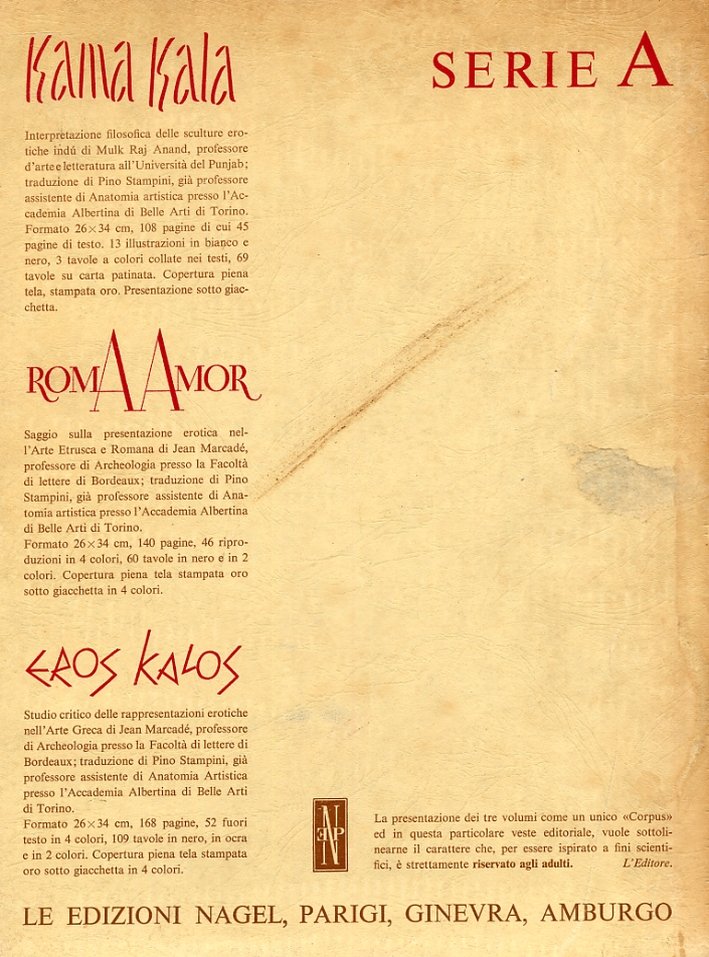 Isama Isala. Roma Amor. Eros Kalos, Ginevra, Le Edizioni Nagel, …