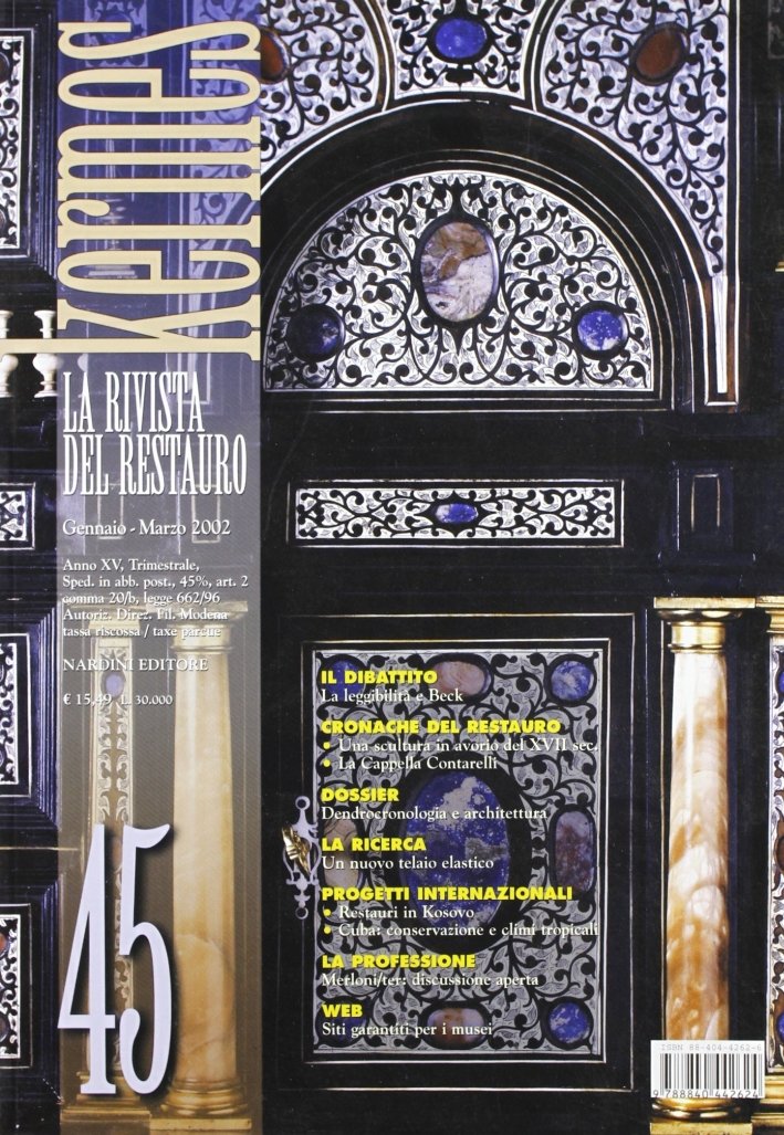 Kermes. La rivista del restauro. Vol. 45 | Immagine principale