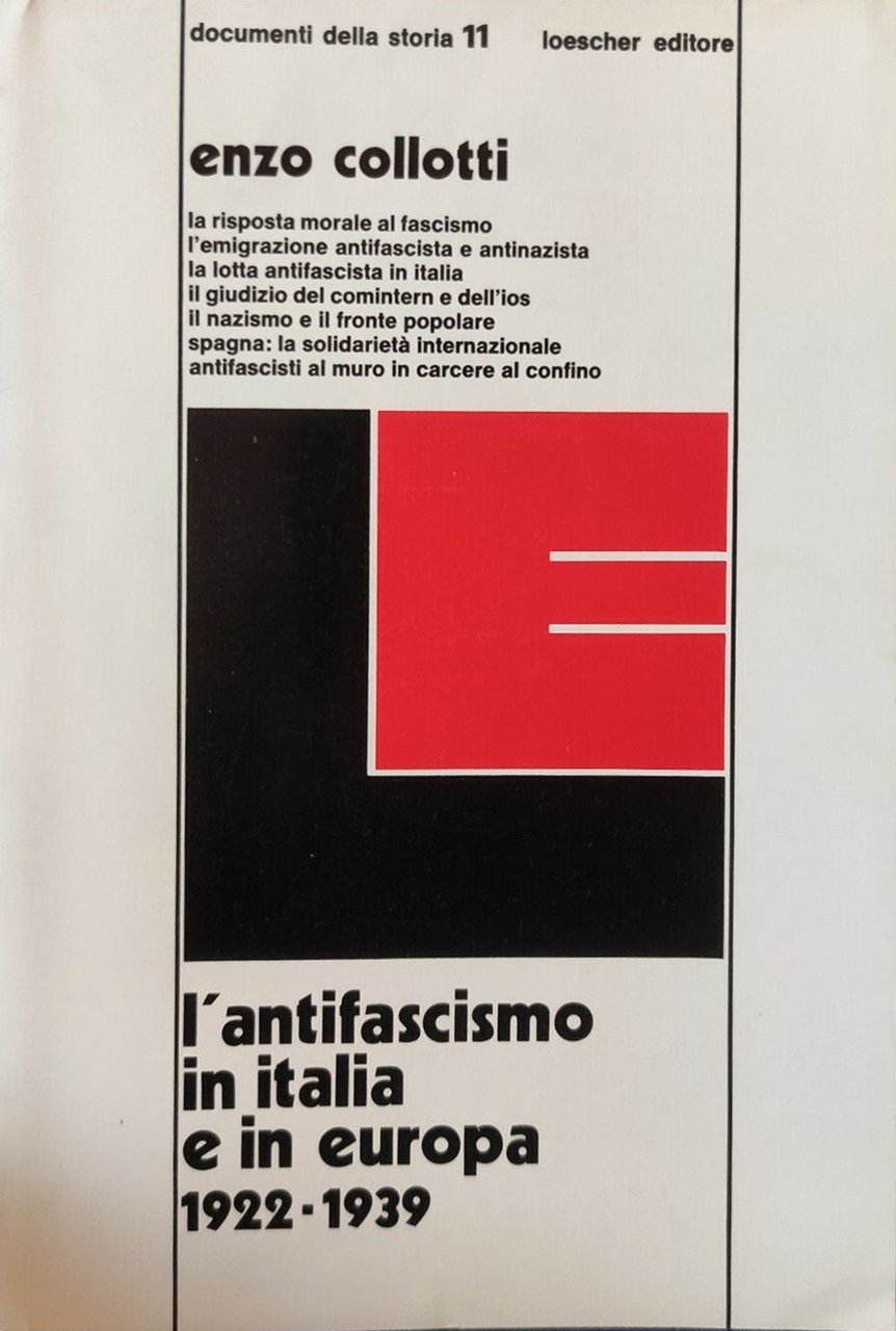 L'antifascismo in Italia e in Europa (1922-1939)