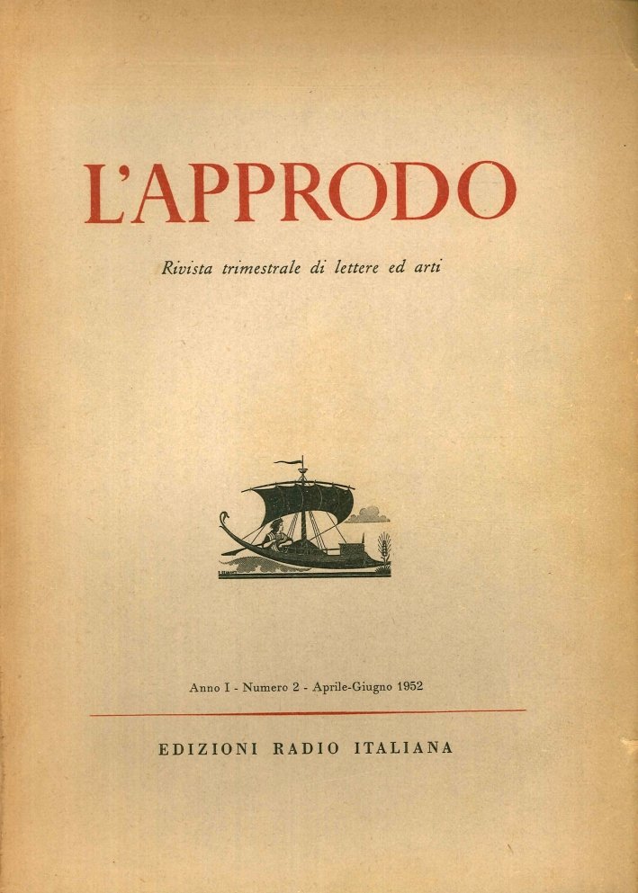 L'approdo. Rivista trimestrale di lettere ed arti. Anno I - … | Immagine principale