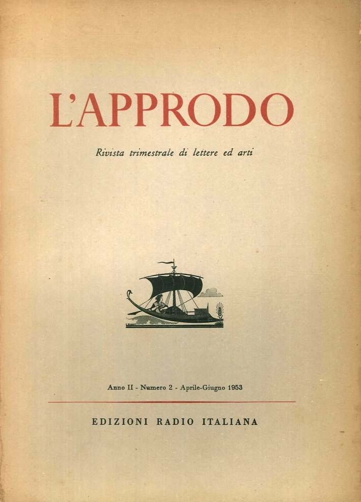 L'approdo. Rivista trimestrale di lettere ed arti. Anno II - … | Immagine principale