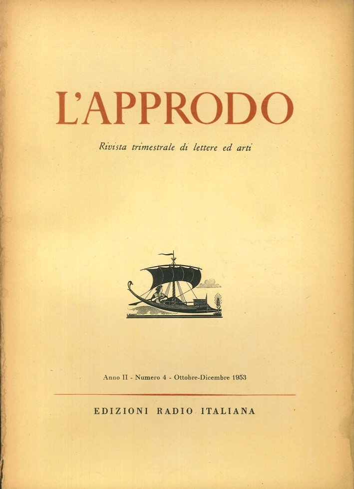 L'approdo. Rivista trimestrale di lettere ed arti. Anno II - … | Immagine principale