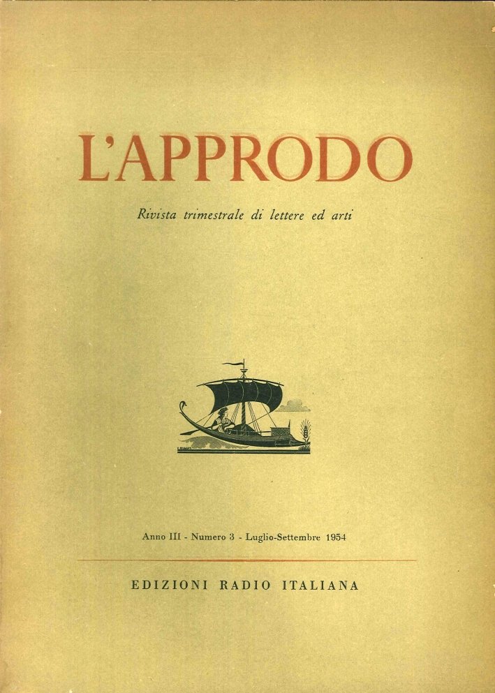 L'approdo. Rivista trimestrale di lettere ed arti. Anno III - … | Immagine principale