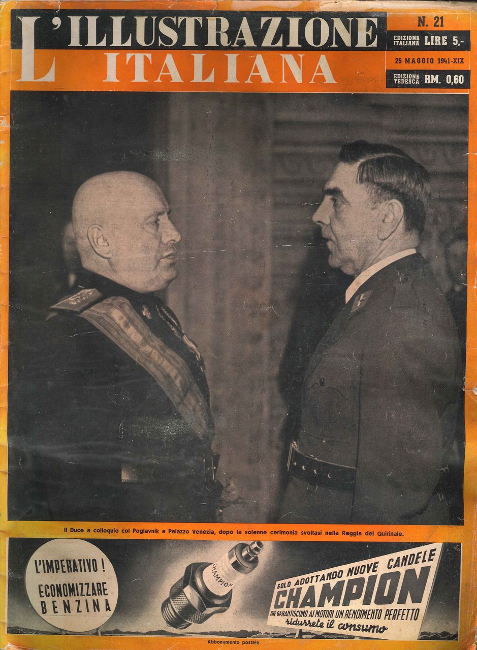 L'illustrazione italiana. N. 21 - 25 maggio 1941-XIX
