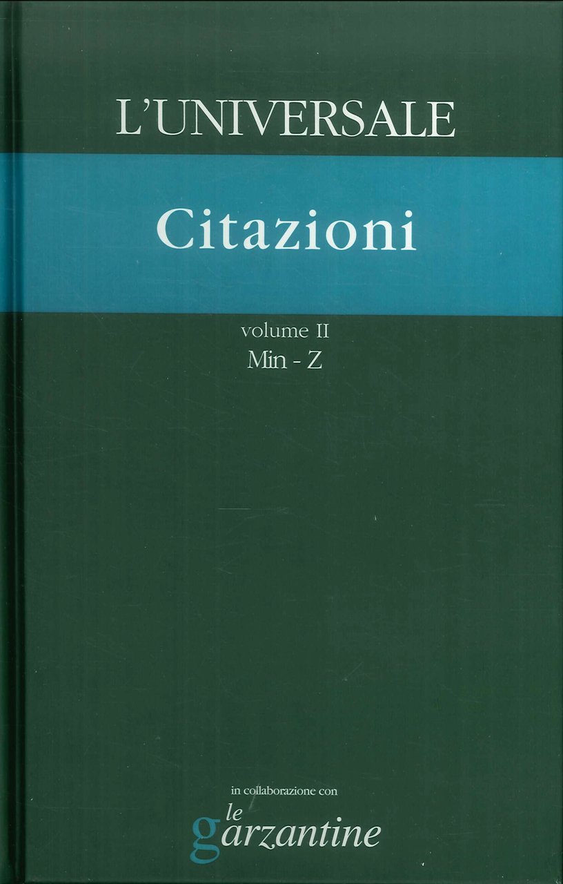 L'universale. La grande enciclopedia tematica. 21-22. Citazioni. Volume I-II. A-Mez … | Immagine principale