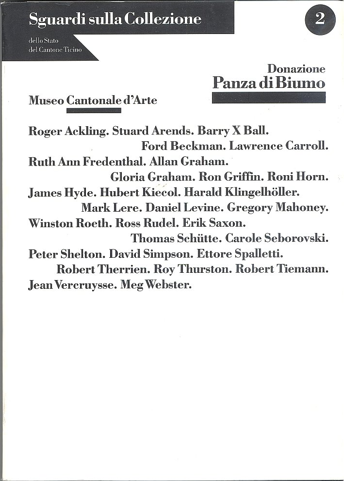 La donazione Panza di Biumo al Museo cantonale d'arte