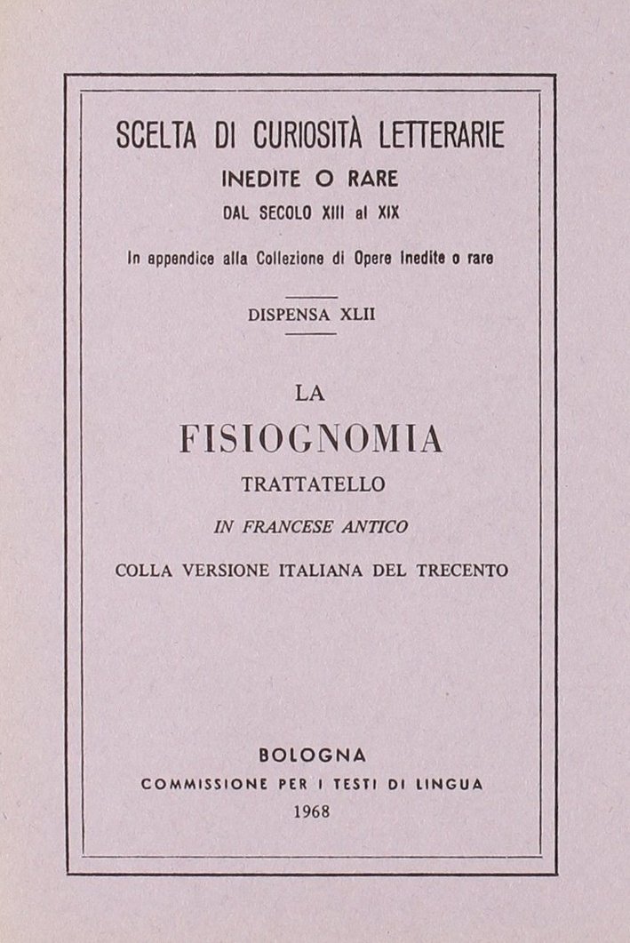 La fisiognomia (rist. anast.) | Immagine principale