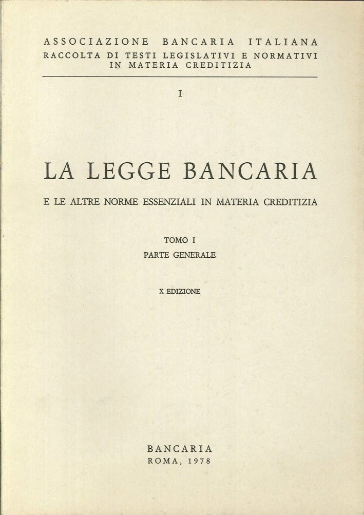 La Legge Bancaria e le Altre Norme Essenziali in Materia … | Immagine principale