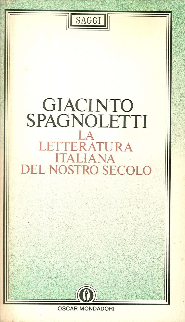La letteratura italiana del nostro secolo | Immagine principale
