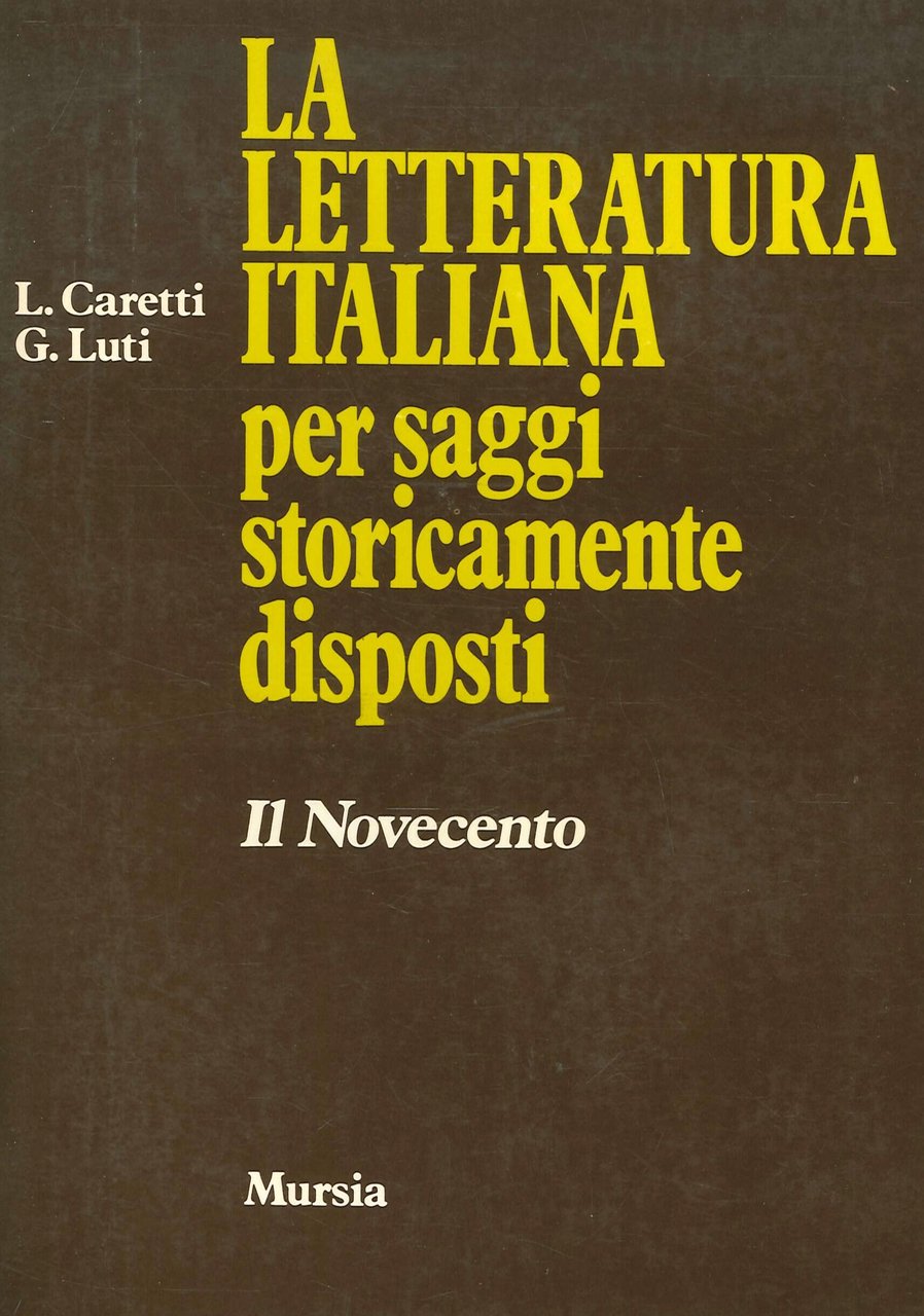 La letteratura italiana per saggi storicamente disposti: il Novecento | Immagine principale