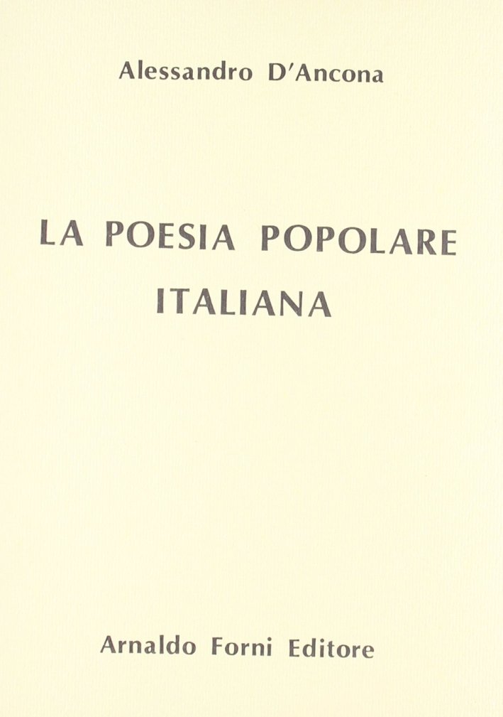 La Poesia Popolare Italiana | Immagine principale