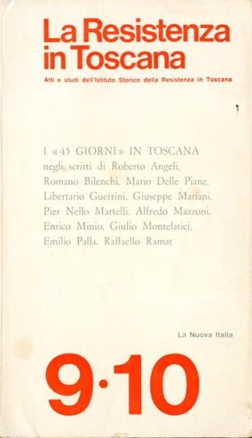 La Resistenza in Toscana, n. 9-10. Atti e studi dell'Istituto … | Immagine principale