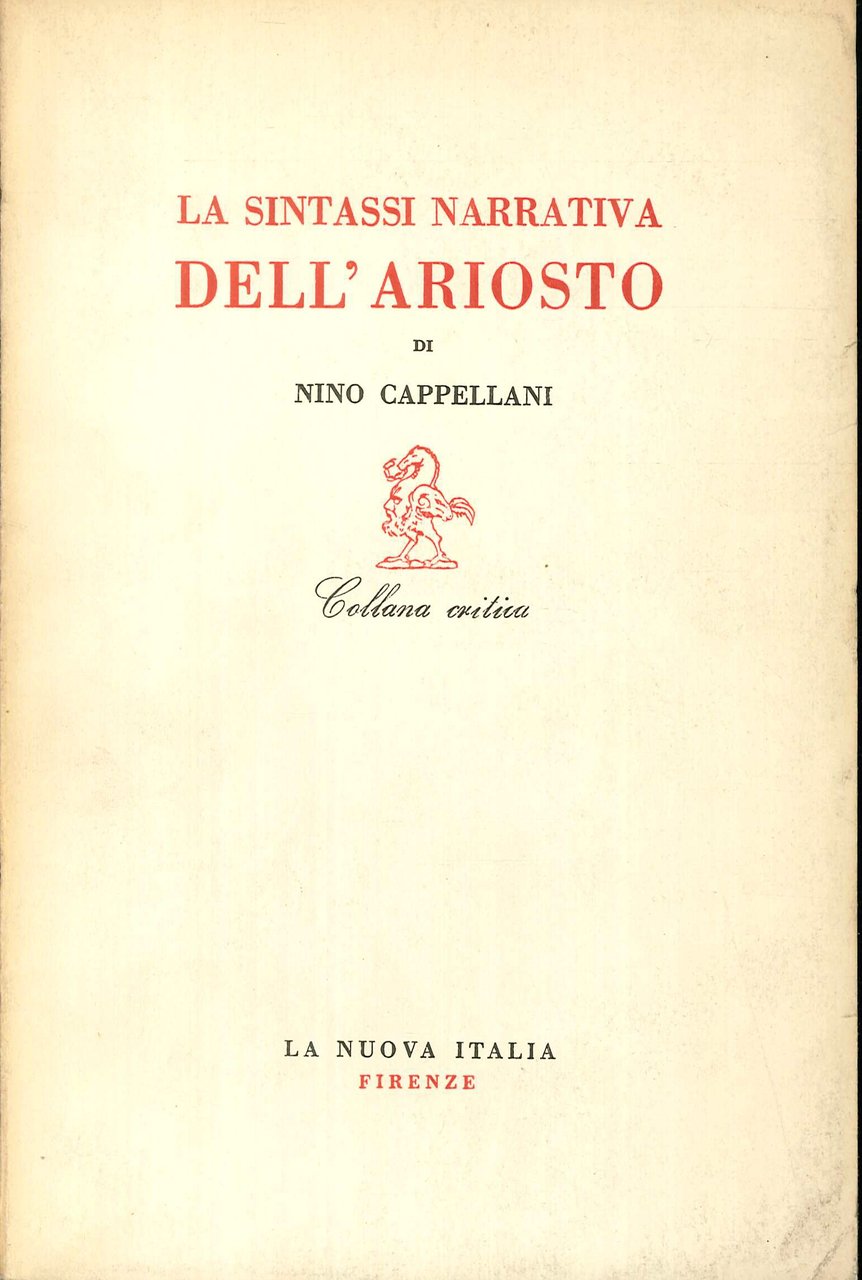 La Sintassi Narrativa Dell'Ariosto | Immagine principale