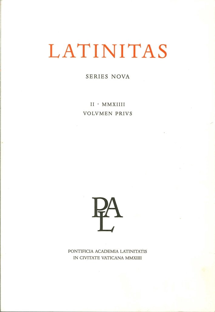 Latinitas. Series Nova. Annata II. 2014. Volumen Prius