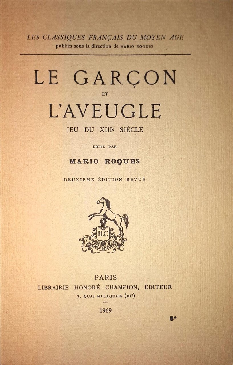 Le Garcon et L'Aveugle. Jeu du XIIIe Siecle | Immagine principale