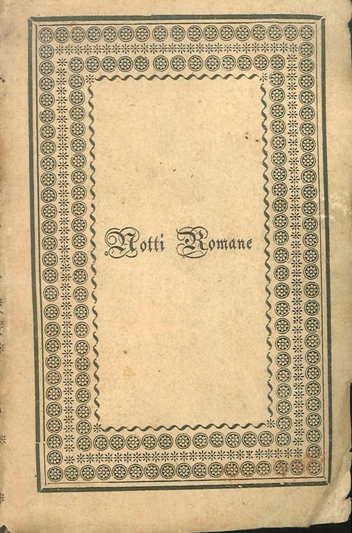 Le notti romane del conte Alessandro Verri