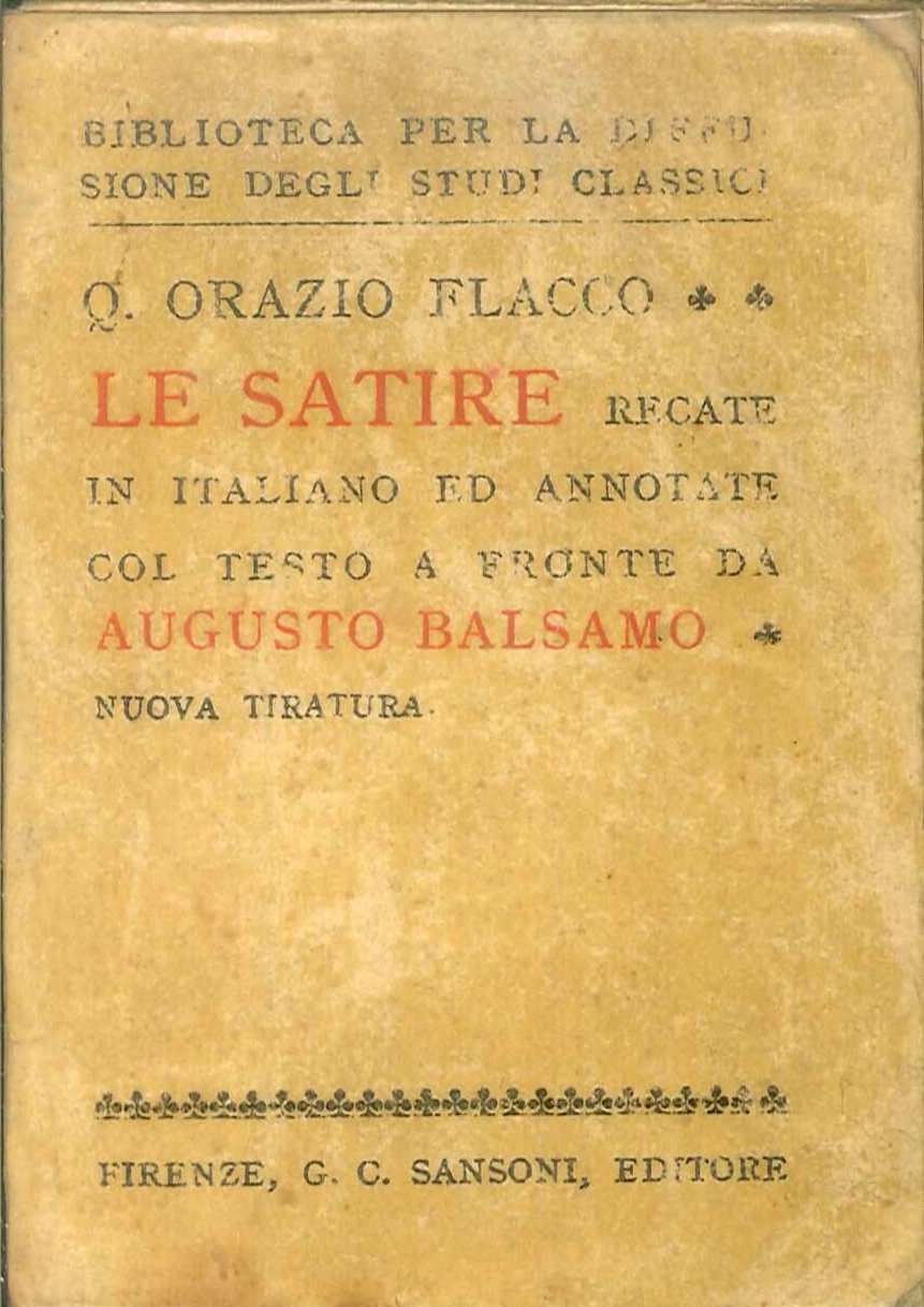 Le Satire. Recate in italiano ed annotate col testo a … | Immagine principale