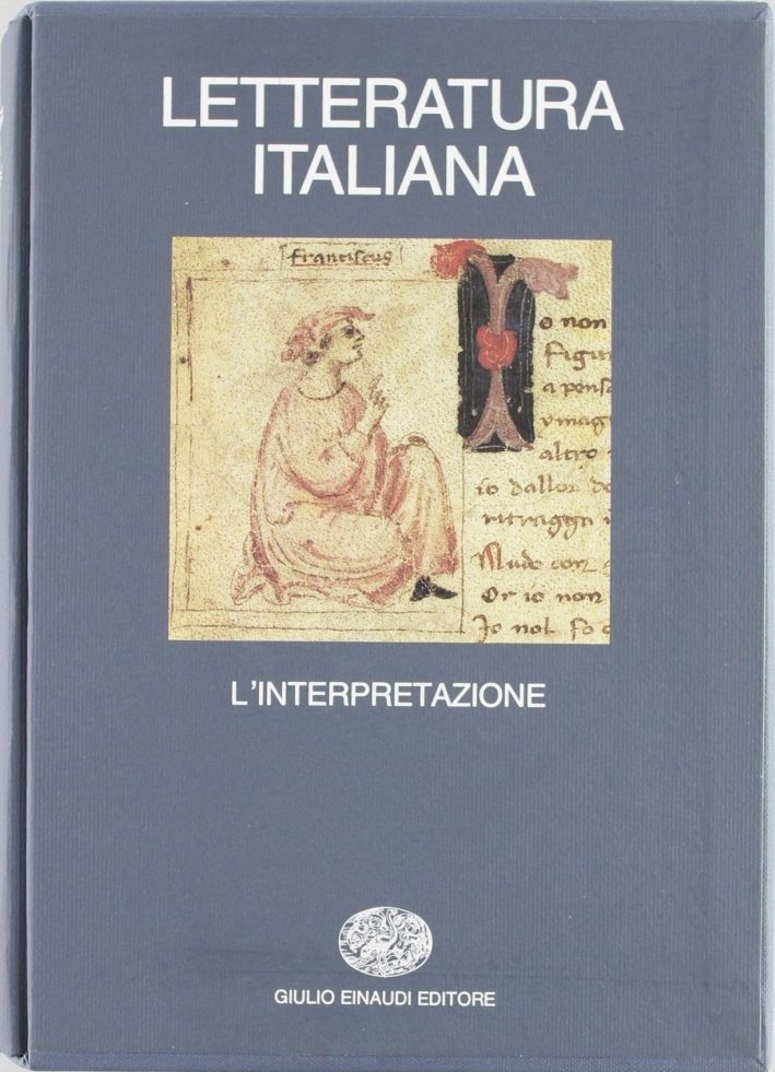 Letteratura italiana. Vol. 4: L'Interpretazione | Immagine principale