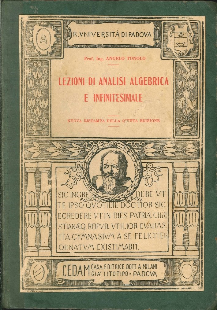 Lezioni di Analisi Algebrica e Infinitesimale. (Nuova Ristampa della Quinta … | Immagine principale