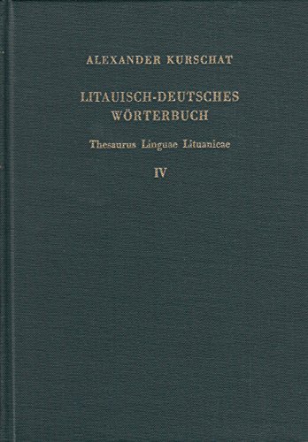 Litauisch-deutsches Worterbuch. Band 4 Sukakt-vininkas - Zvizdr. | Immagine principale