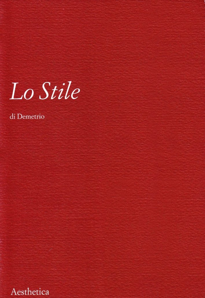 Lo stile. Di demetrio