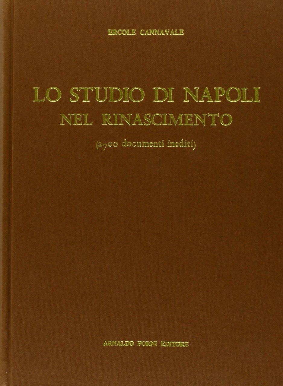 Lo studio di Napoli nel Rinascimento (rist. anast. Napoli, 1895) | Immagine principale