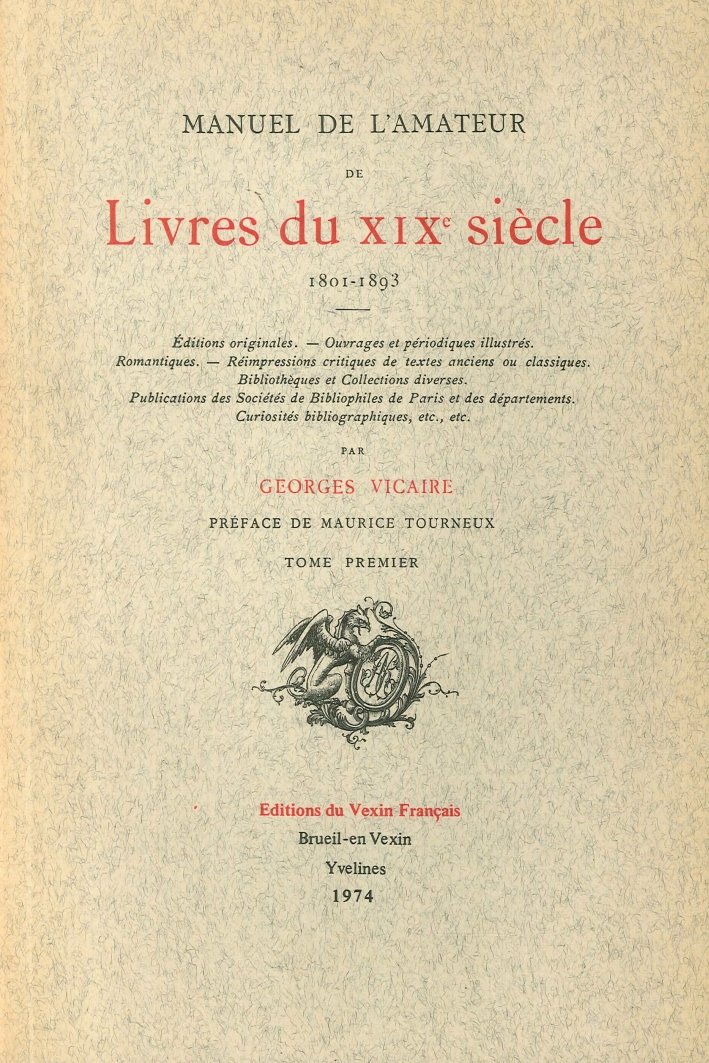 Manuel De l'Amateur De Livres Du XIXe Siècle 1801-1893. [Opera … | Immagine principale