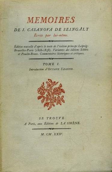 Memoires de J. Casanova de Seingalt ecrits par lui-meme. (not … | Immagine principale